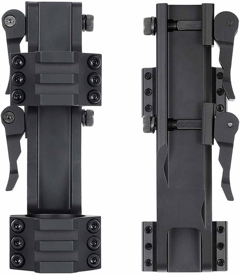 ohhunt Scope Mount 30mm 1 inch QD Quick Release Picatinny, 1.42 inch Center High, Black
