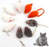pawstrip Rabbit Fur Cat Toys, Interactive Mouse with Rattle, 12Pcs Realistic Squeaky Cat Toys