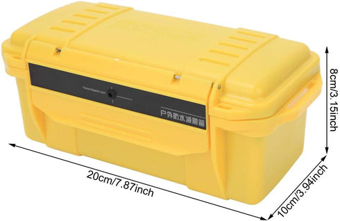 plplaaoo Outdoor Survival Sealed Container Case, Shockproof Waterproof Storage Box for Outdoors, Yellow
