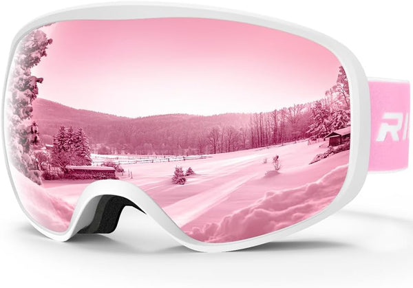Kids Ski Goggles, Toddler Snowboard Goggles for Boys Girls Aged 3-14, 100% UV Protection OTG