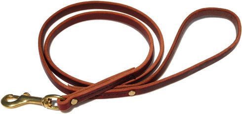 Ray Allen Mfg Signature K9 Standard Leather Leash, Burgundy, 4-Feet x 1/2-Inch