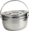 TIDTALEO 1pc Camping Pot Campfire Kettle Stock Pot Stainless Steel Saucepan Soup