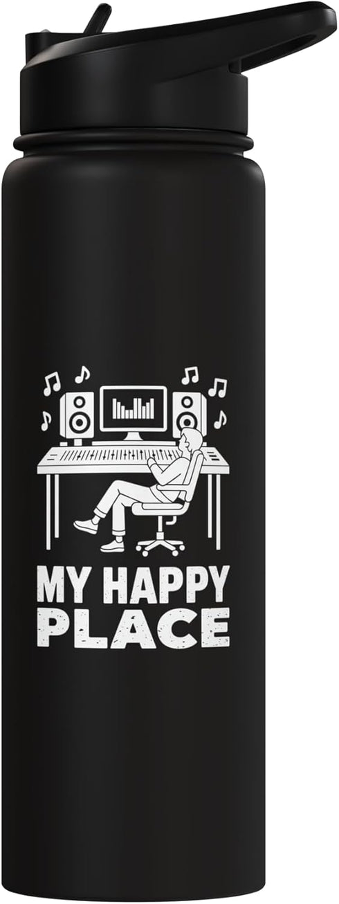 Music Producer Studio Mixing Engineer Vibes Recording Studio My Happy Place Music Producer Stainless Steel Insulated