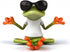 Wallmonkeys WM362920 Frog with White T-shirt Peel and Stick Wall Decals, 18" W x 12" H