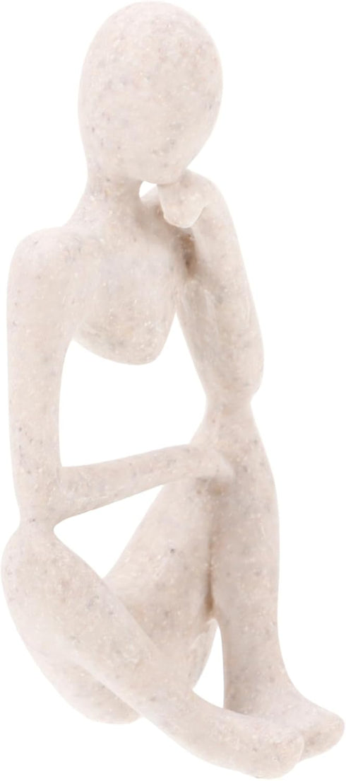 Aquarium Decorations Shelf Decor - Elegant Thinker Statue Abstract Figure for Fish Tank Set