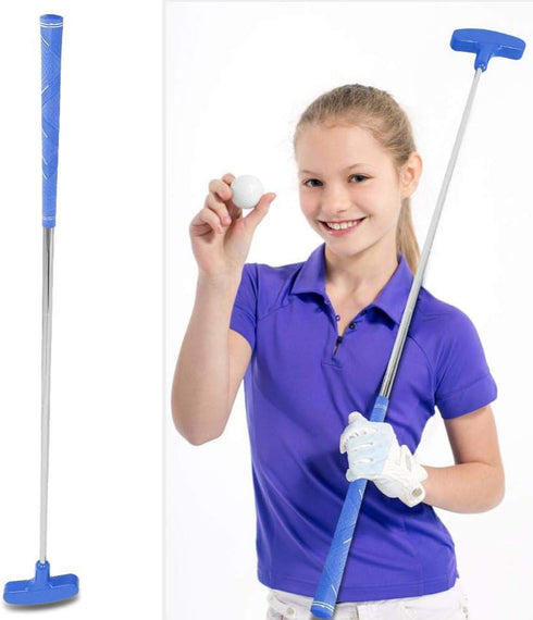 Tbest Kids Junior Stainless Steel Putter Club 31inch Mini Rubber Head for Ages 3-5, 6-8, 9-12
