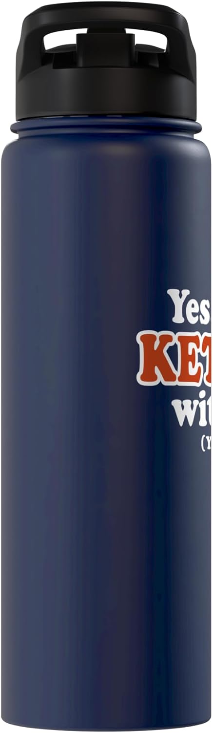 Utopia Sport Ketchup Shop Yes, I Want Ketchup With That. (Yes, Even That.) Funny Stainless Steel Insulated Water Bottle