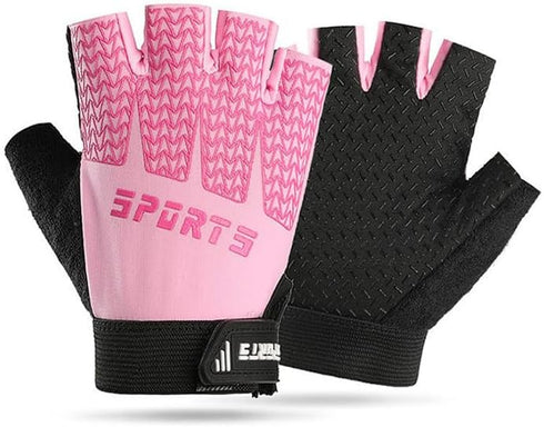 OVOY Kids Girls Boys Durable Fingerless-Gloves,Non-Slip Exercise Gloves for Riding Outdoor