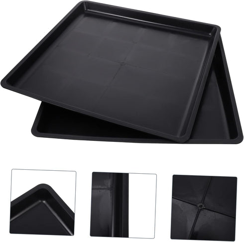 VANZACK 14.9 Inch 2 Pack Crate Tray Replacement - Heavy Duty Plastic Crate Pan for Large - Pet Potty Tray Easy