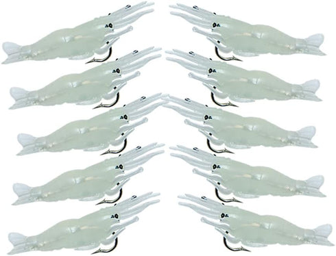 Generic 10 4cm Pcs Simulation Fake Bait Grass Shrimp Lures Soft Shrimp Bait Fishing Gear Professional Design