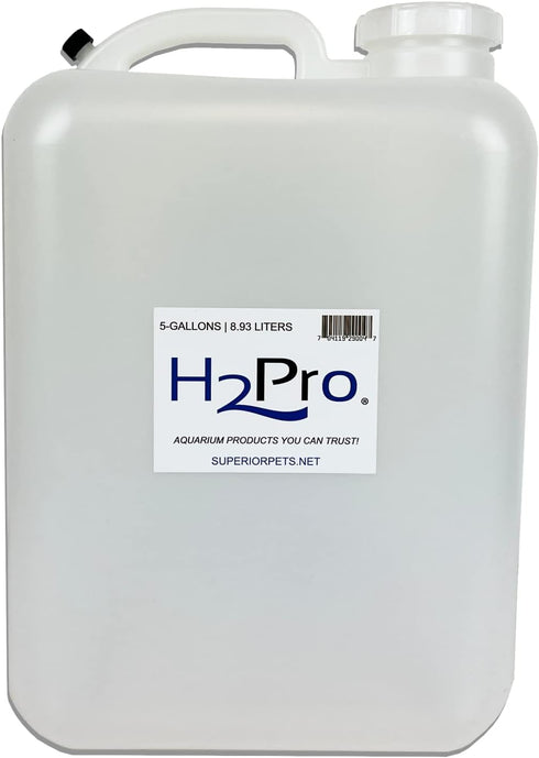 H2Pro 5-Gallon Water Jug with Cap - Empty Plastic Container for Aquarium Maintenance