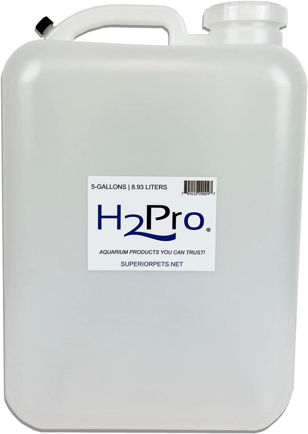 H2Pro 5-Gallon Water Jug with Cap - Empty Plastic Container for Aquarium Maintenance