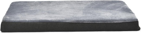 Amazon Basics X-Large Gel Foam Mattress Dog Pet Bed with Removable Cover, Grey, 41"L x 29"W x 4"H