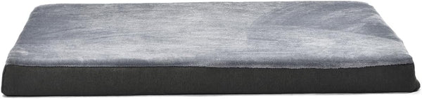 Amazon Basics X-Large Gel Foam Mattress Dog Pet Bed with Removable Cover, Grey, 41"L x 29"W x 4"H