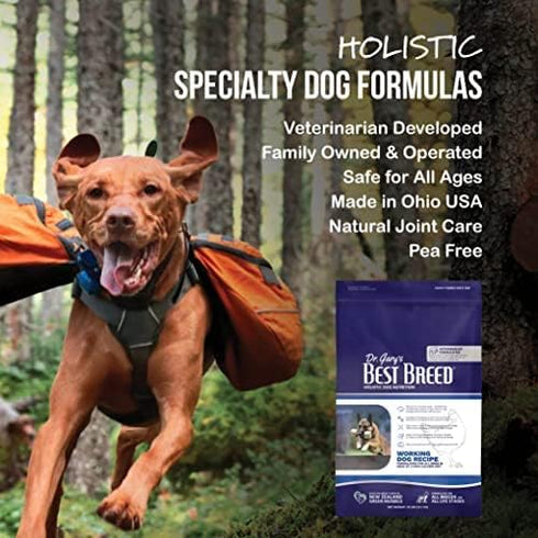 Best Breed Dr. Gary's Working Dog Diet, 13lbs - Natural High Calorie Dry Dog Food Made in USA, Dark Brown