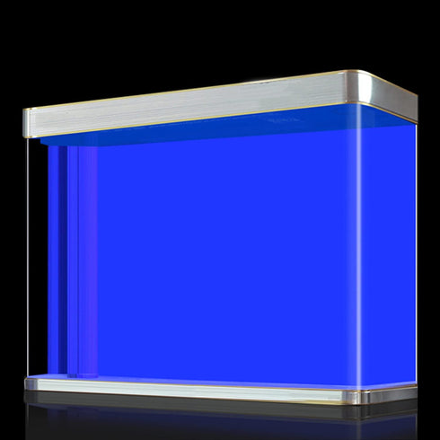 Aquarium Background Blue Black, 2 Sides Fish Tank Picture Backdrop for Wallpaper 20" x 48"