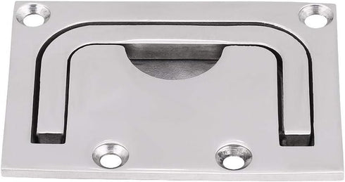 Tbest Flush Ring Pull Handle, Stainless Steel Boat Flush Hatch Locker Cabinet Pull Handle for Marine Yacht Boating