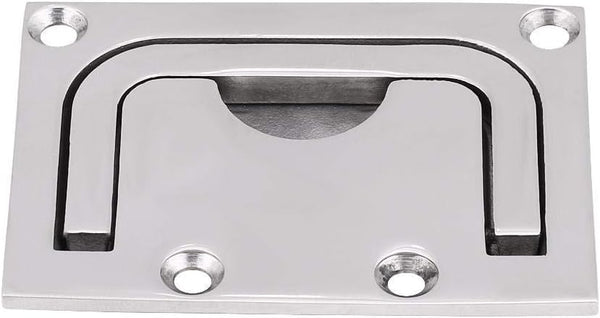 Tbest Flush Ring Pull Handle, Stainless Steel Boat Flush Hatch Locker Cabinet Pull Handle for Marine Yacht Boating