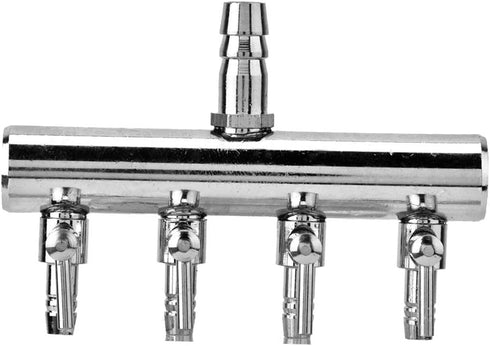 Aquarium Air Flow Valves, Stainless Steel 4 Way T Shaped Control Valve Pump for Fish Tank Accessories