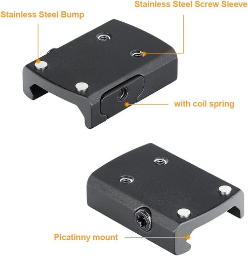 ohhunt Picatinny Mounting Plate Adapter for Holosun 407K 507K Crimson Trace Red Dot CTS-1550
