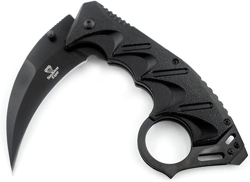 Snake Eye Tactical Everyday Carry Folding Pocket Knife EDC in Black
