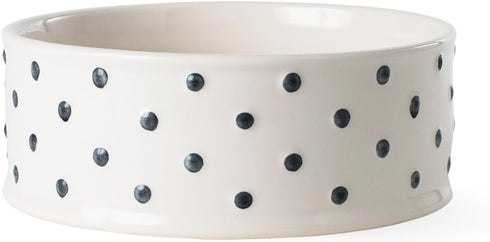 Fringe Studio MEMENTO DOT Medium Stoneware Pet Bowl, PetShop Collection (633201)