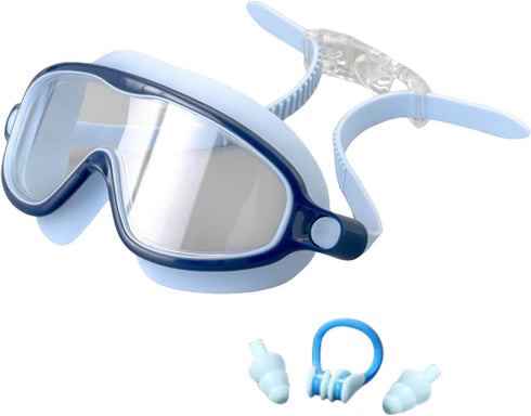 Generic Pool Goggles, Comfortable Clear Vision Goggles Swimming with Ear Plugs Nose Clip,Antifog