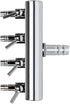 Stainless Steel Aquarium Fish Tank 4 Ways Air Flow Splitter, Lever Control Valve