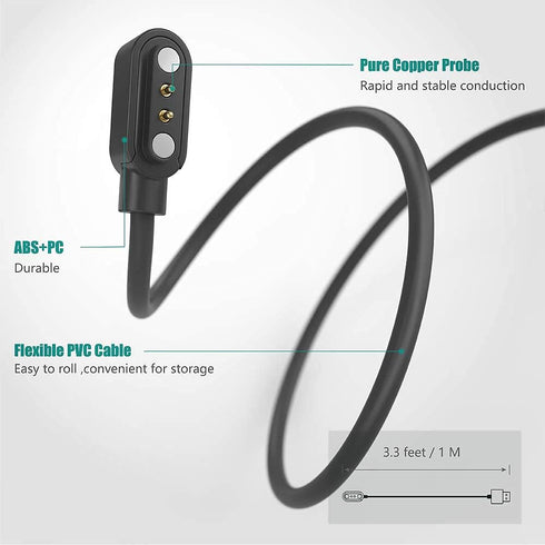 IMFRCHCS Fitness Tracker Charger - Magnetic USB Replacement Cable Compatible with IMFRCHCS C60/UMEGET C60