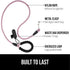 Gorilla Grip Heavy Duty Dog Leash - Soft Handle, Strong Reflective Rope for Night Walking, Pink