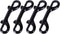 4 Pcs Double Ended Bolt Snap Hooks, Heavy Duty Zinc Alloy Trigger Chain Clips for Pet Dog Leash and Collar - Black