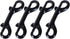 4 Pcs Double Ended Bolt Snap Hooks, Heavy Duty Zinc Alloy Trigger Chain Clips for Pet Dog Leash and Collar - Black
