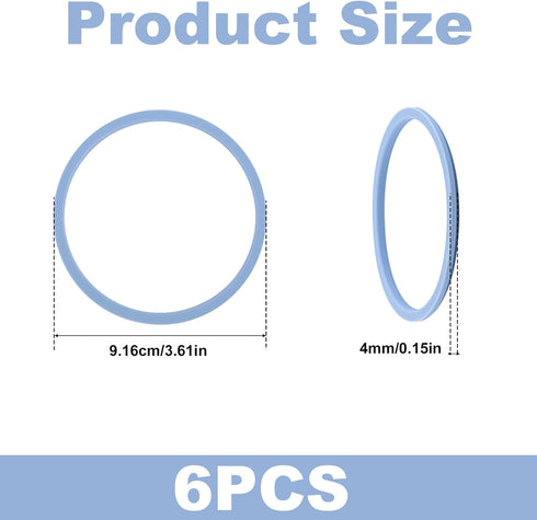 PEUTIER 6pcs 40oz 40oz Gasket Replacement for Owala Tumbler, O Shaped Rubber Lid Seal Ring Water Bottle Accessories