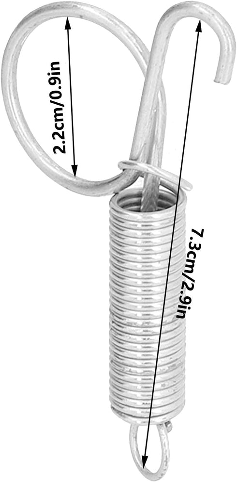 20PCS Metal Finger Spring Hook, Cage Door Spring Latch Hook for Animal Cages, Fixing Rabbit Pet Cage Door, Farming