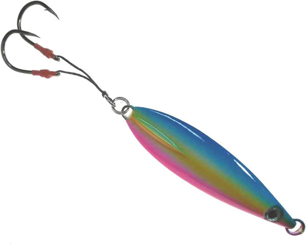 Fat Falling Knife Jigs160g, 4 Pcs Pink/Blue for Deep Sea Vertical Jigging,