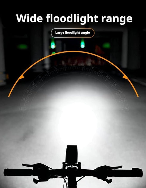 Multi-Functional Solar-Powered USB Rechargeable Mountain Bike Night Cycling Light and 120dB Horn