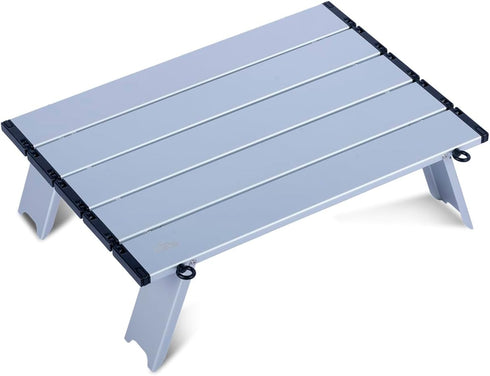 iClimb Ultralight Compact Mini Beach Picnic Folding Alu. Table with Carry Bag,