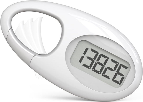 Simple 3D Step Counter, Walking Pedometer with Neck Lanyard/Carabiner for Men, Women, Teens, Adults, Seniors