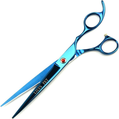 LILYS PET 8.0" Professional Grooming Scissors Kit, Coated Titanium, Sharp Stainless Steel Blade for Dogs