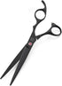 Moontay Professional 7.0" Dog Grooming Scissors Set - 4-Piece Straight, Upward Curved, Downward Curved,