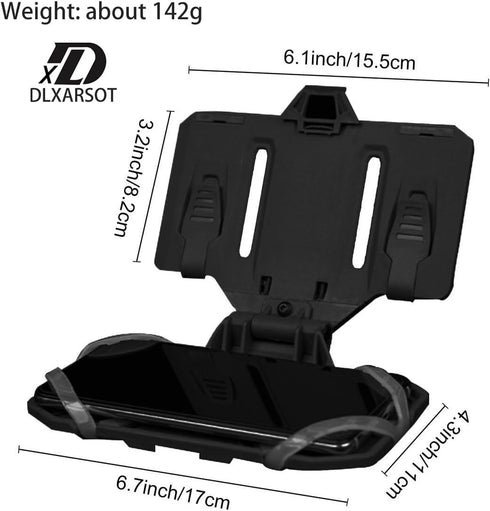 DLXARSOT 4.7"-6.7" Tactical Airsoft Gear, MOLLE Vest Phone Holder,Universal Chest Phone Board Carrier Mount Navigation