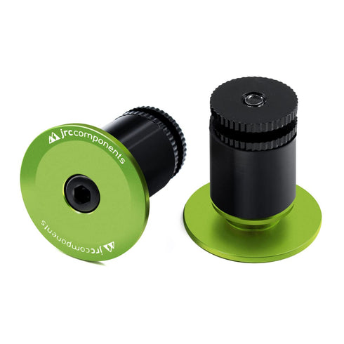 JRC Components Aluminum Handlebar Bike Bar End Plugs - Pack of 2 Handlebar Plugs, Mountain Bike Bar End Caps for Road