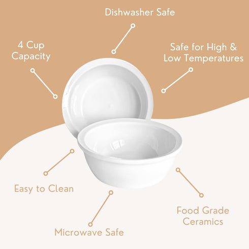 Elevated Cat Ceramic Bowls Stand for Food & Water, Anti-Vomit, Tilted Feeding Position, Bamboo Body Stand