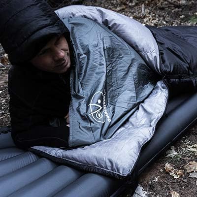 Sleeping Bag Liner in Charcoal, Rectangular/Micro Polyester