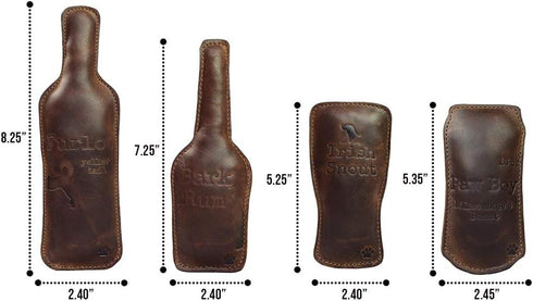Hide & Drink Dog Chew Toys (4 Pieces), Durable Handmade Pet Toy, Drinks Chew Toy for Dogs, Bourbon Brown