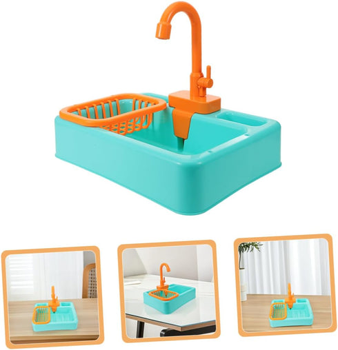 2pcs HANABASS Automatic Bird Bath Tub Toys with Faucet Parakeet Shower Basin for Boy Girl Water Play Design for Bird