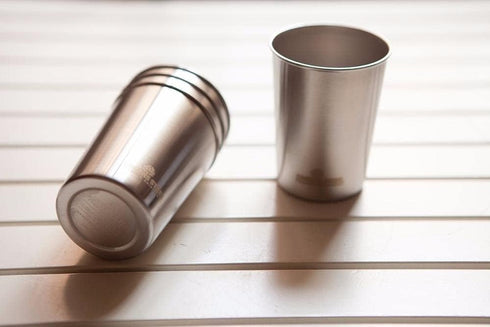 Stainless Steel 10 oz Cups Tumbler (4 Pack) - Stackable Durable Metal Drinking Glasses