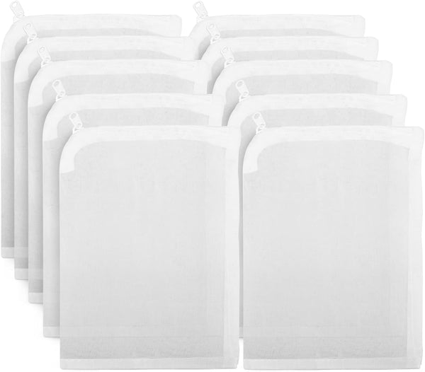Segarty 10 Pack High Flow Aquarium Filter Bags, 0.15mm Mesh Reusable Nylon Media Net Bags for Fish Tank