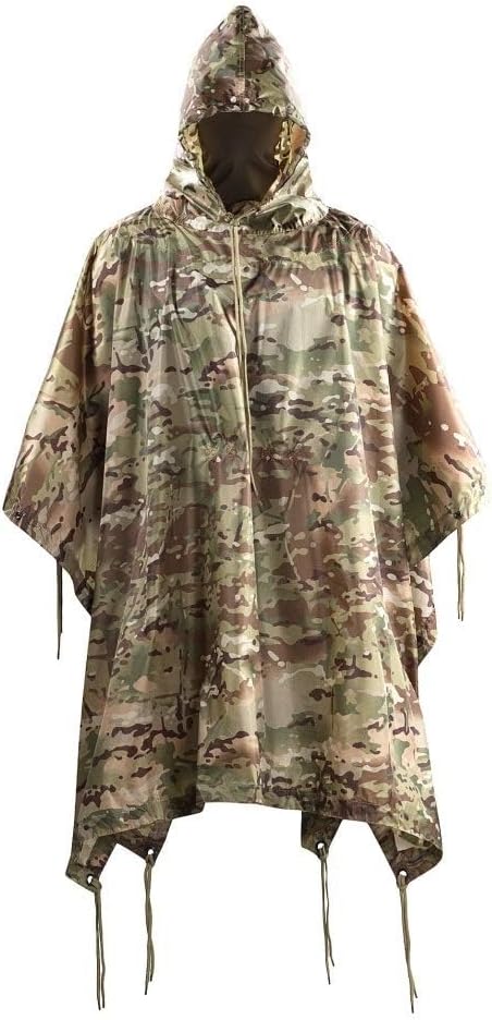 M-Tac Tactical Rain Poncho - Army Military Waterproof Ripstop Shelter for Camping and Outdoor Hunting