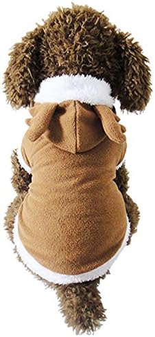 Yoption Christmas Reindeer Dog Costume, Winter Funny Pet Hoodies for Small Dogs (XL)